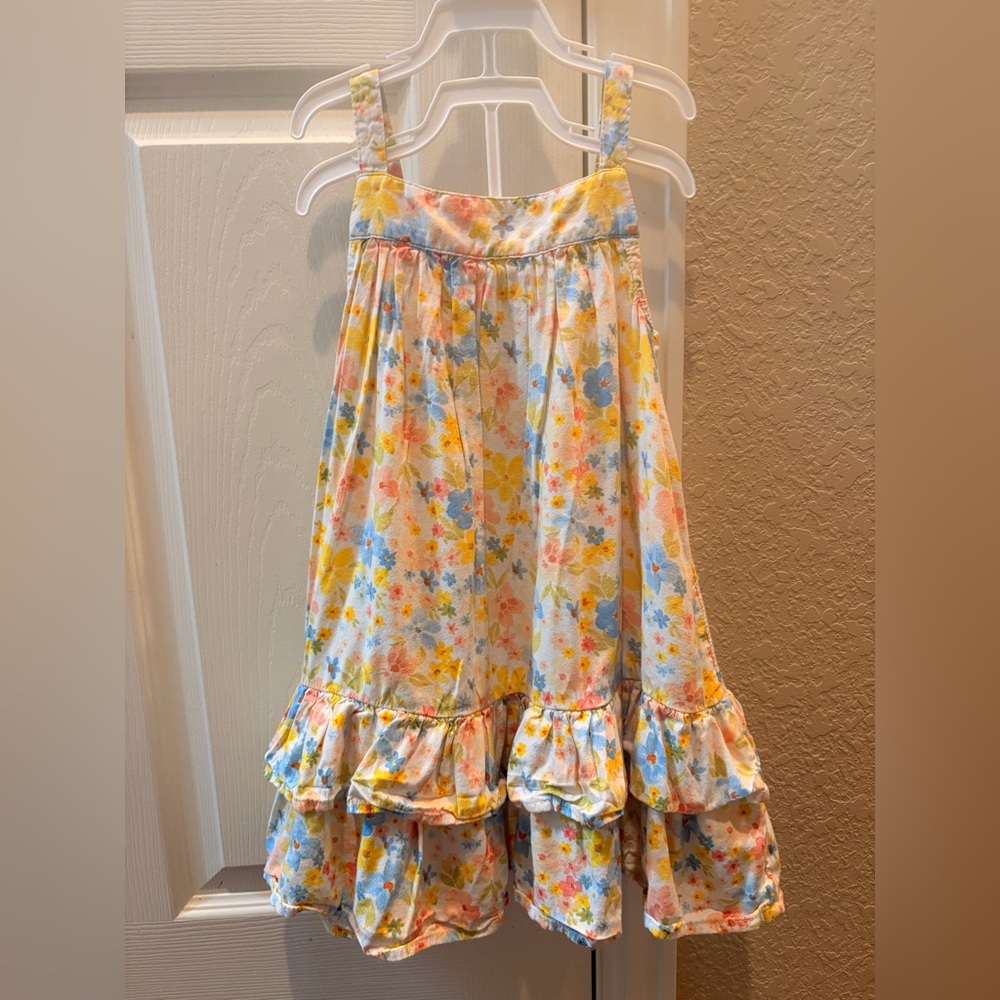 Old Navy Floral Tiered Sundress in Yellow, Blue & Pink